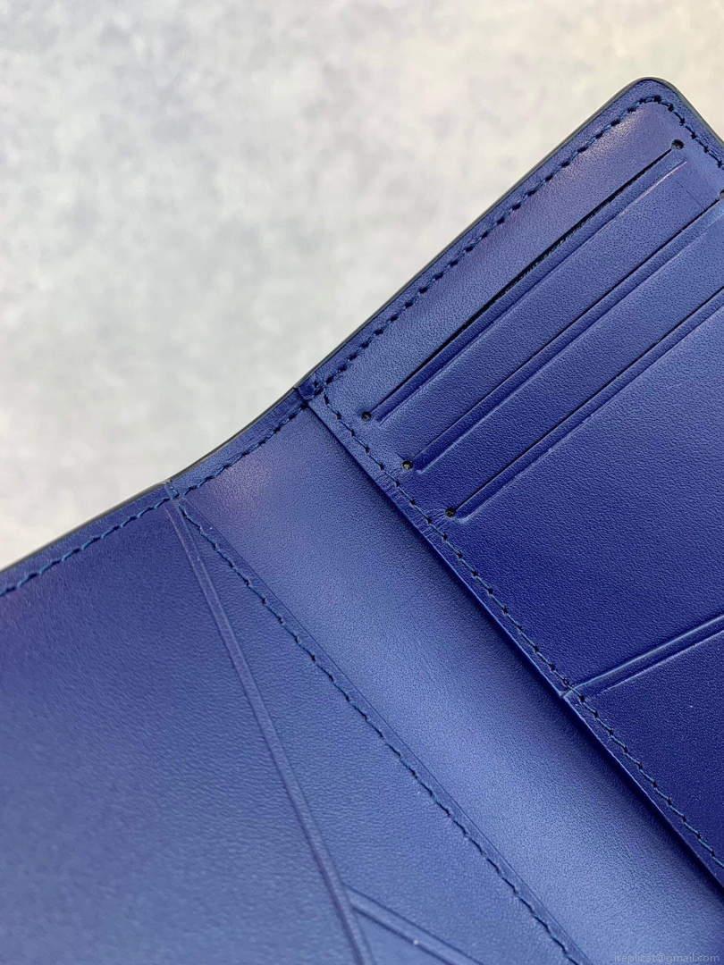 LV M81413 Louis Vuitton Pocket Organizer Other Leathers Blue