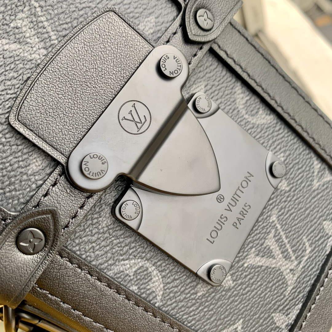 LV M82077 Louis Vuitton Vertical Trunk Wearable Wallet Black Flowers