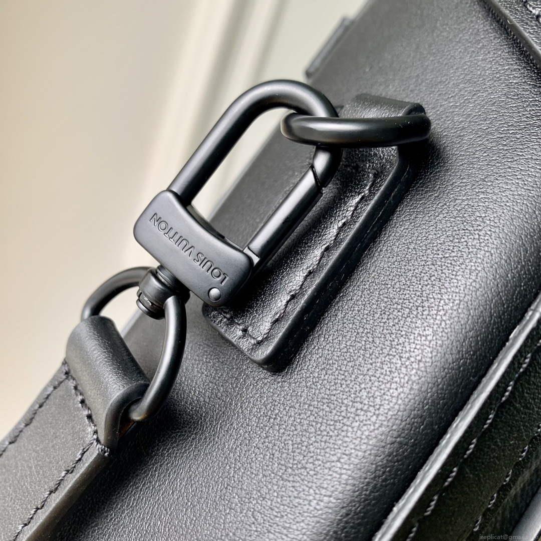 LV M82077 Louis Vuitton Vertical Trunk Wearable Wallet Black Flowers