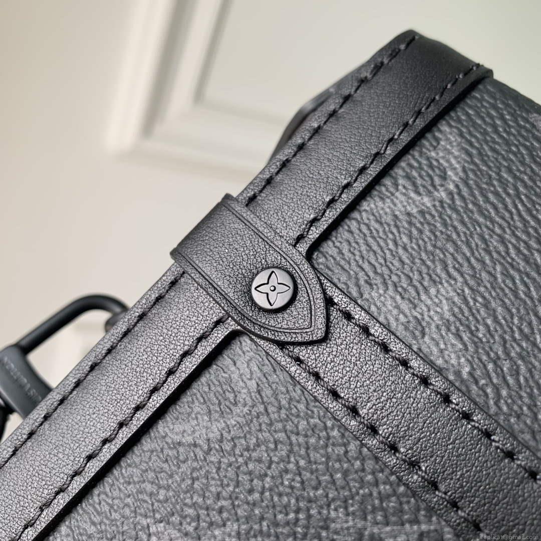 LV M82077 Louis Vuitton Vertical Trunk Wearable Wallet Black Flowers