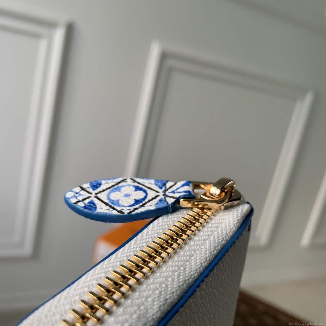 LV M82417 Louis Vuitton Zippy Coin Purse Blue