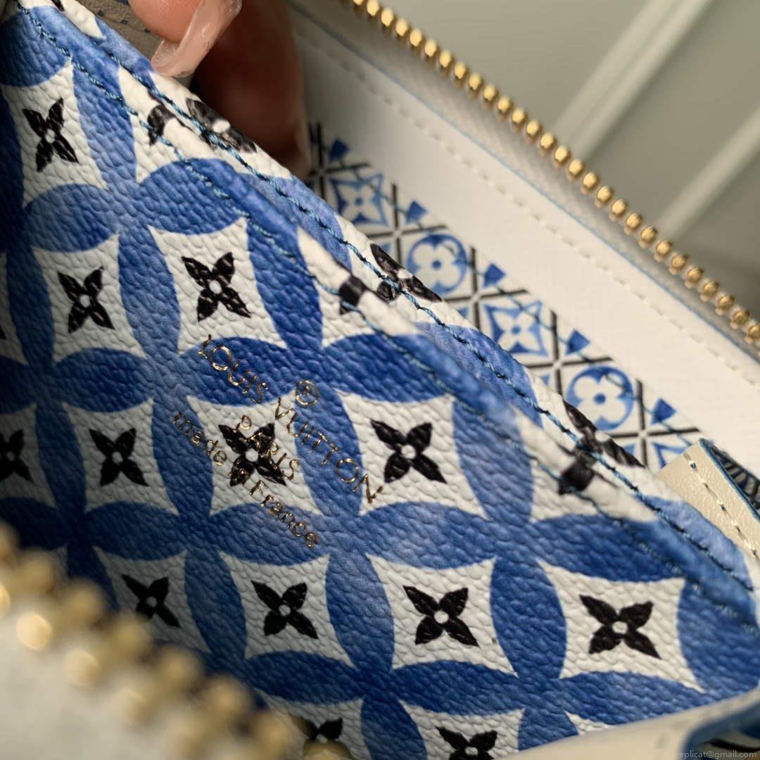 LV M82417 Louis Vuitton Zippy Coin Purse Blue