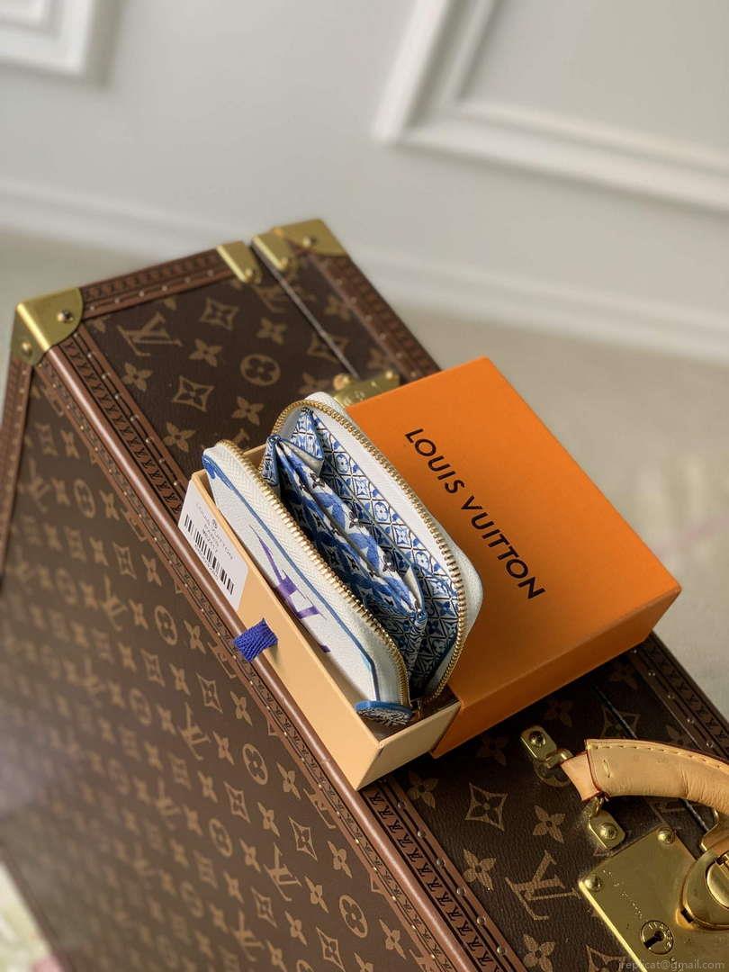 LV M82417 Louis Vuitton Zippy Coin Purse Blue