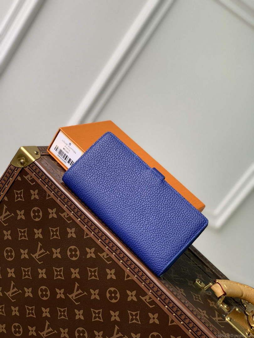 LV M82441 Louis Vuitton LV Vertical Wallet Blue