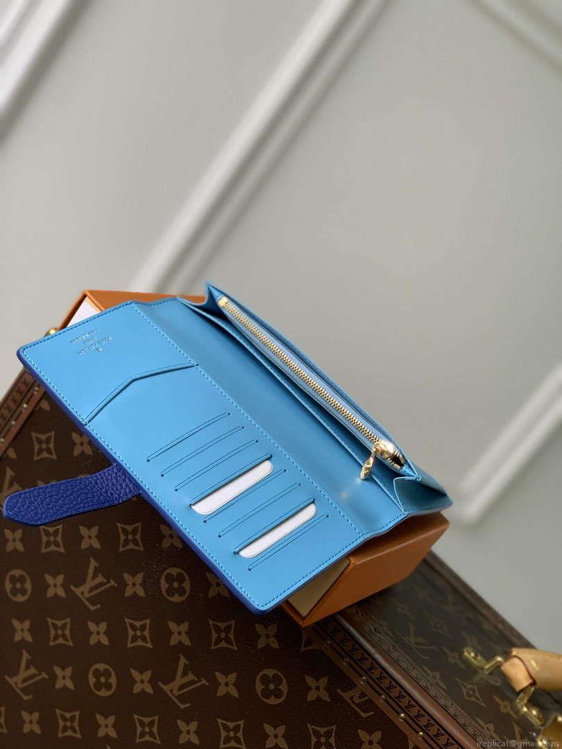LV M82441 Louis Vuitton LV Vertical Wallet Blue