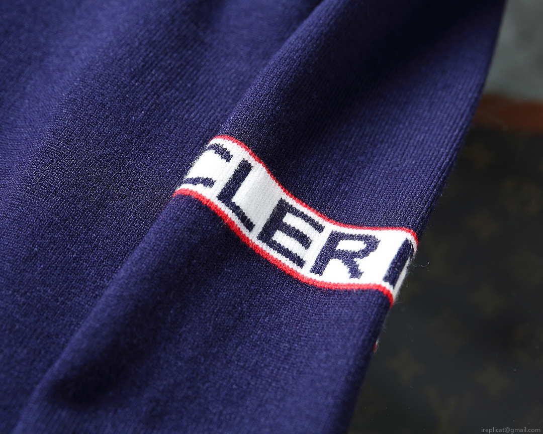 Moncler Men’s H10919C00021 Designer Logo Wool Blend Cardigans Sweater M70015