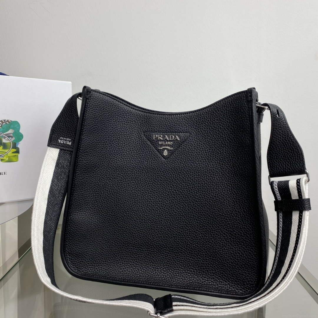 Prada Leather hobo bag 1BC073 In Black