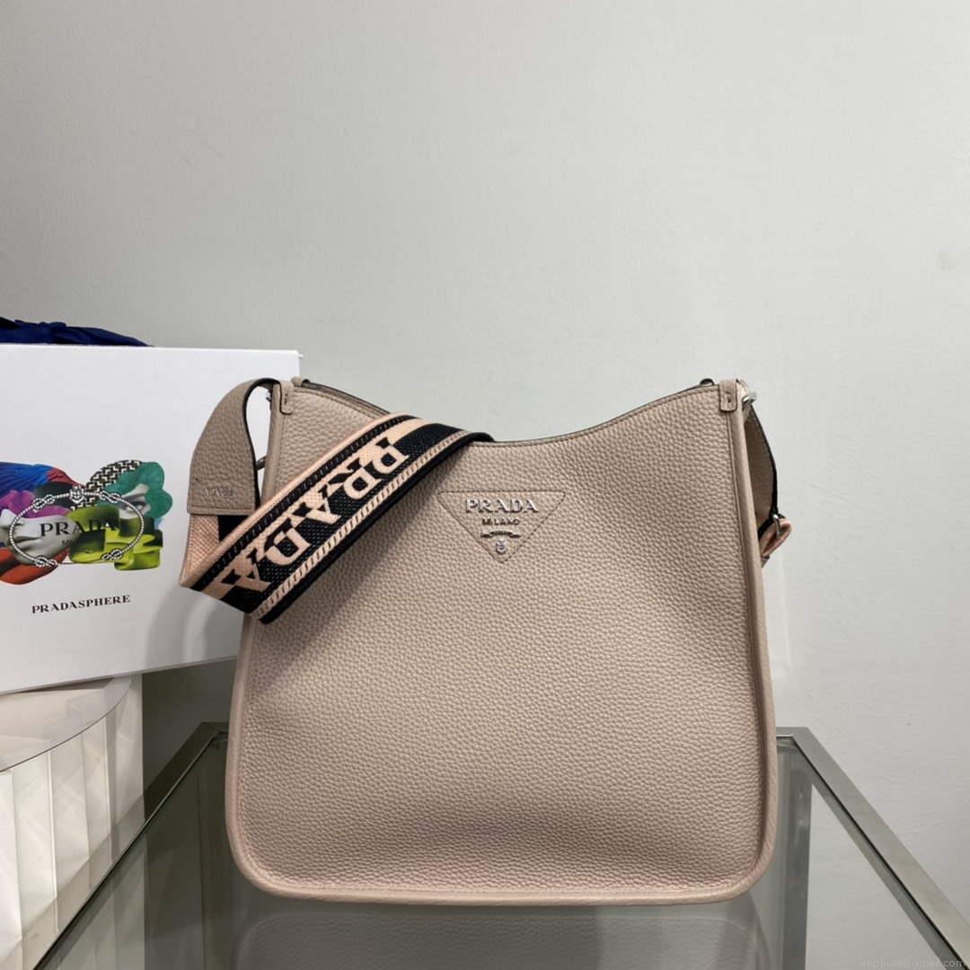 Prada Leather hobo bag 1BC073 In Pink