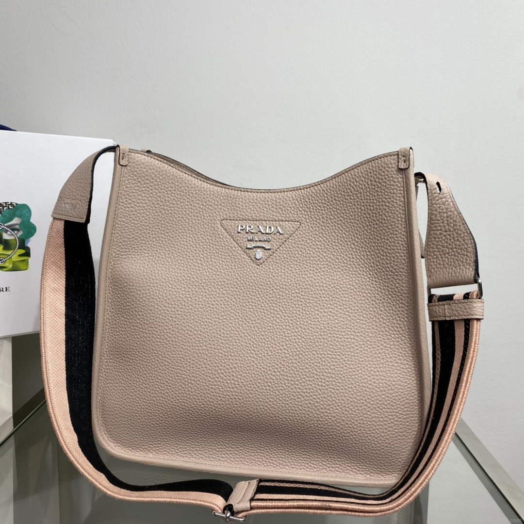 Prada Leather hobo bag 1BC073 In Pink