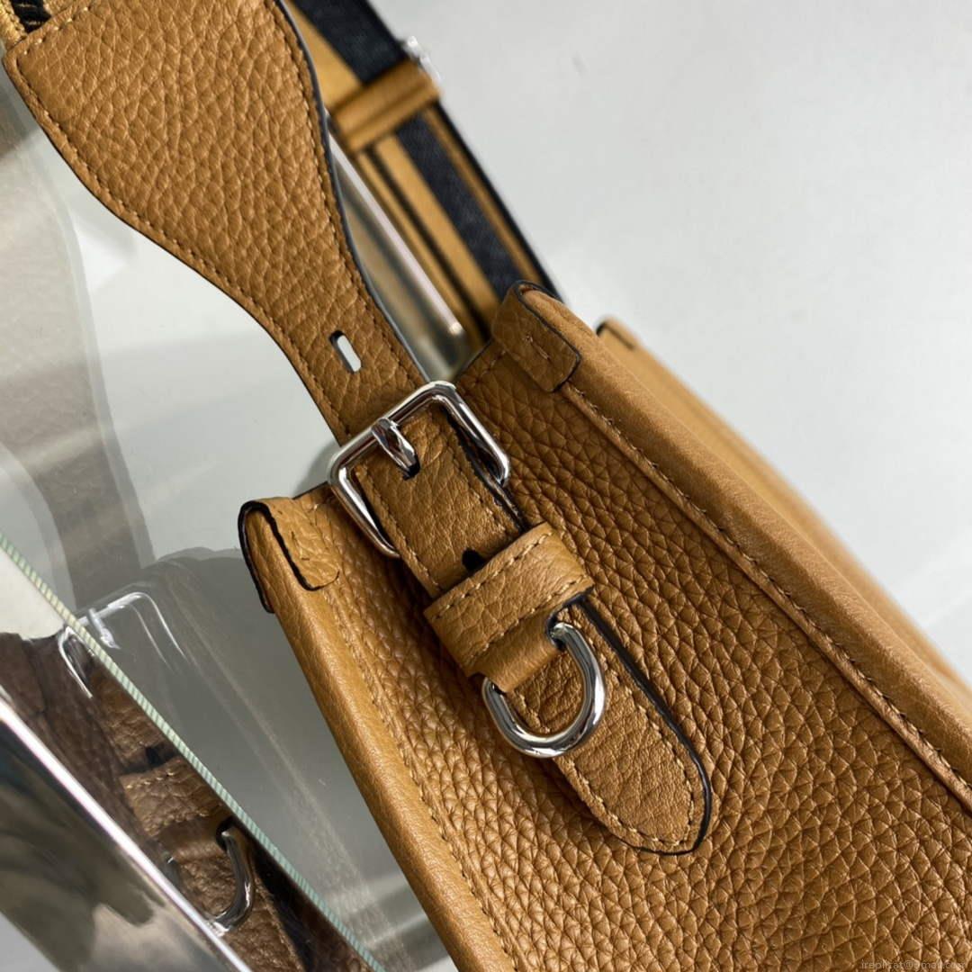 Prada Leather hobo bag 1BC073 Tan