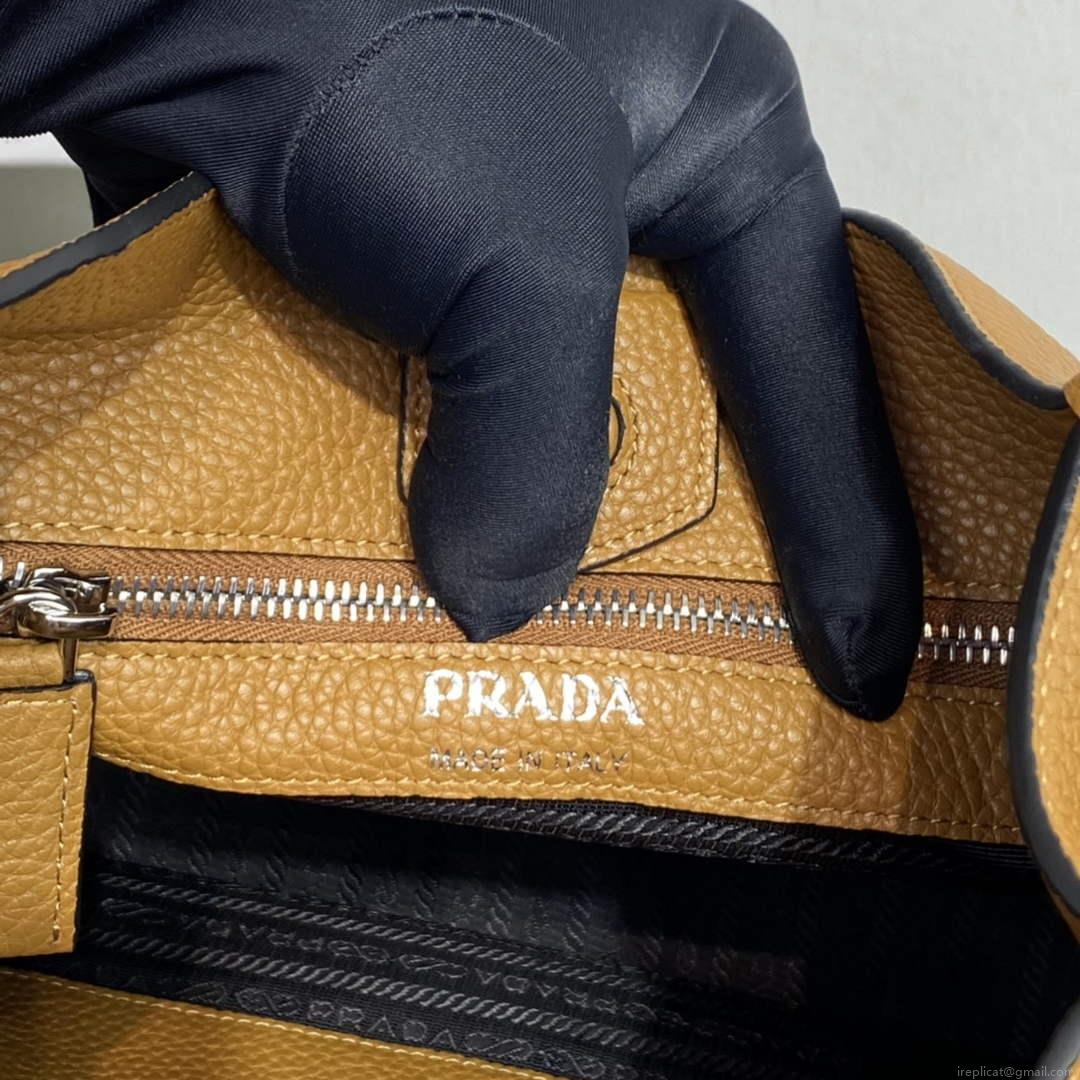 Prada Leather hobo bag 1BC073 Tan