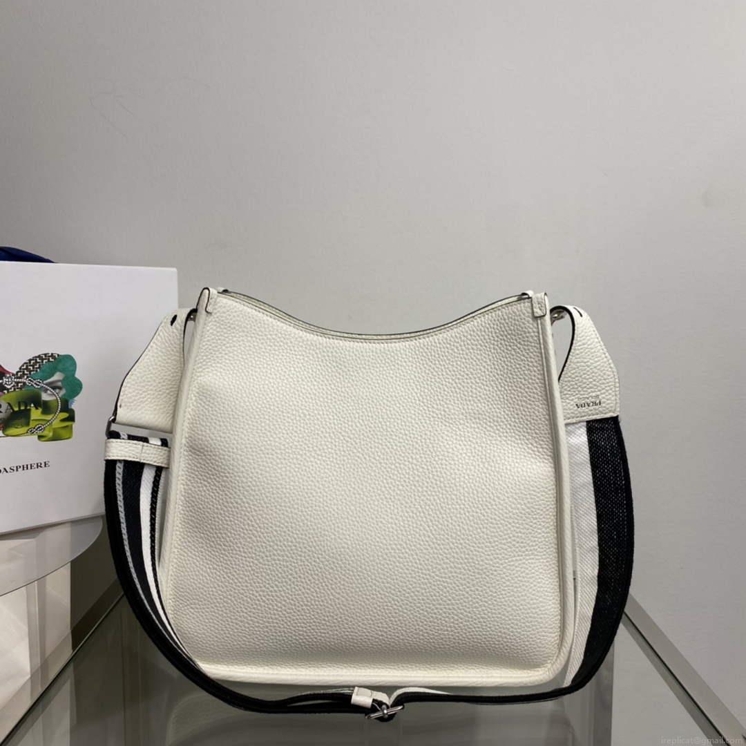Prada Leather hobo bag 1BC073 white