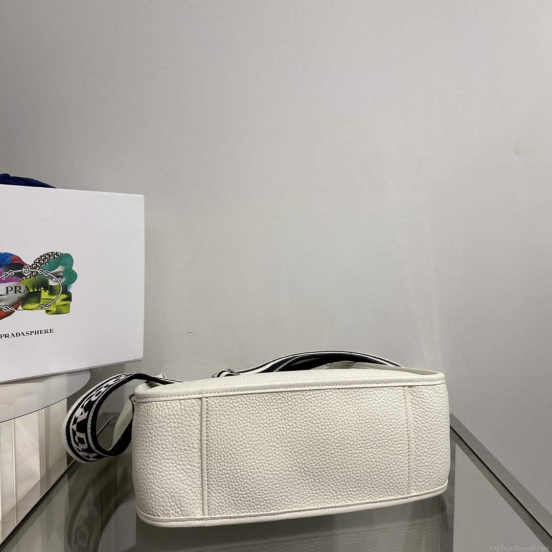 Prada Leather hobo bag 1BC073 white