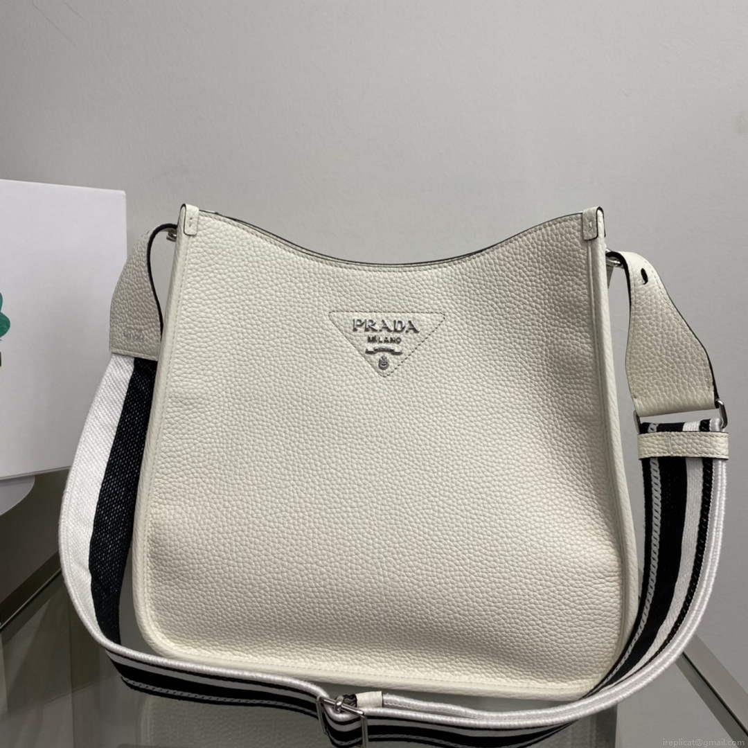 Prada Leather hobo bag 1BC073 white