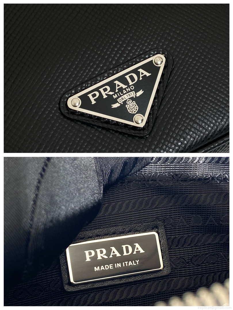 Prada 2VH154 Saffiano leather shoulder bag Black