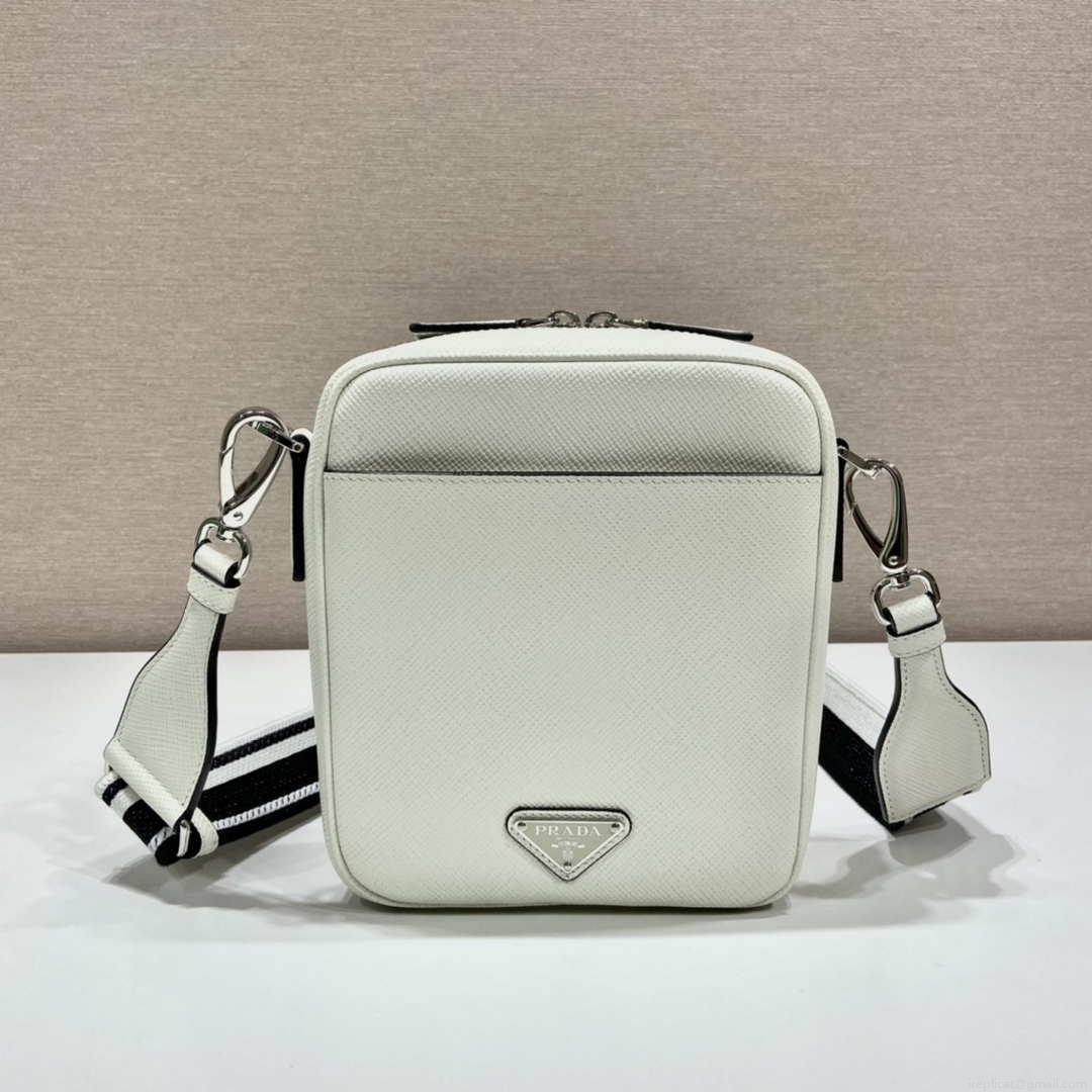 Prada 2VH154 Saffiano leather shoulder bag White