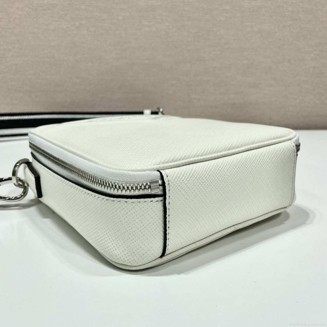 Prada 2VH154 Saffiano leather shoulder bag White
