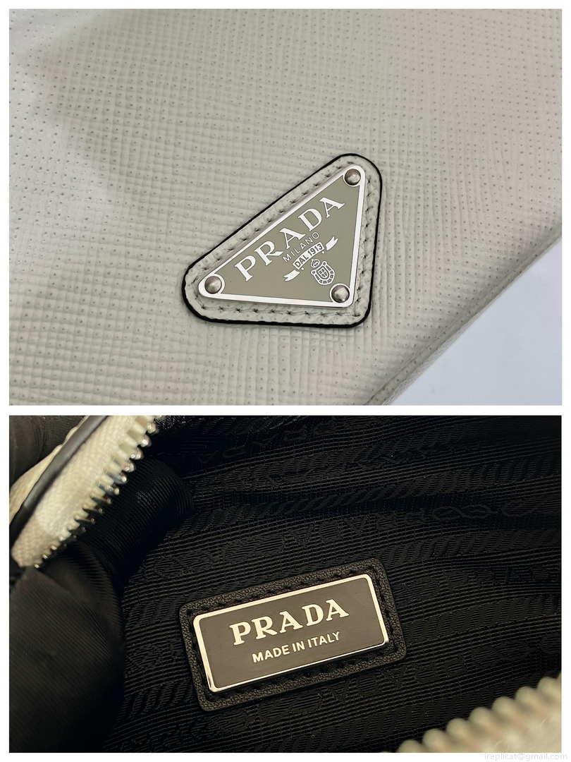 Prada 2VH154 Saffiano leather shoulder bag White