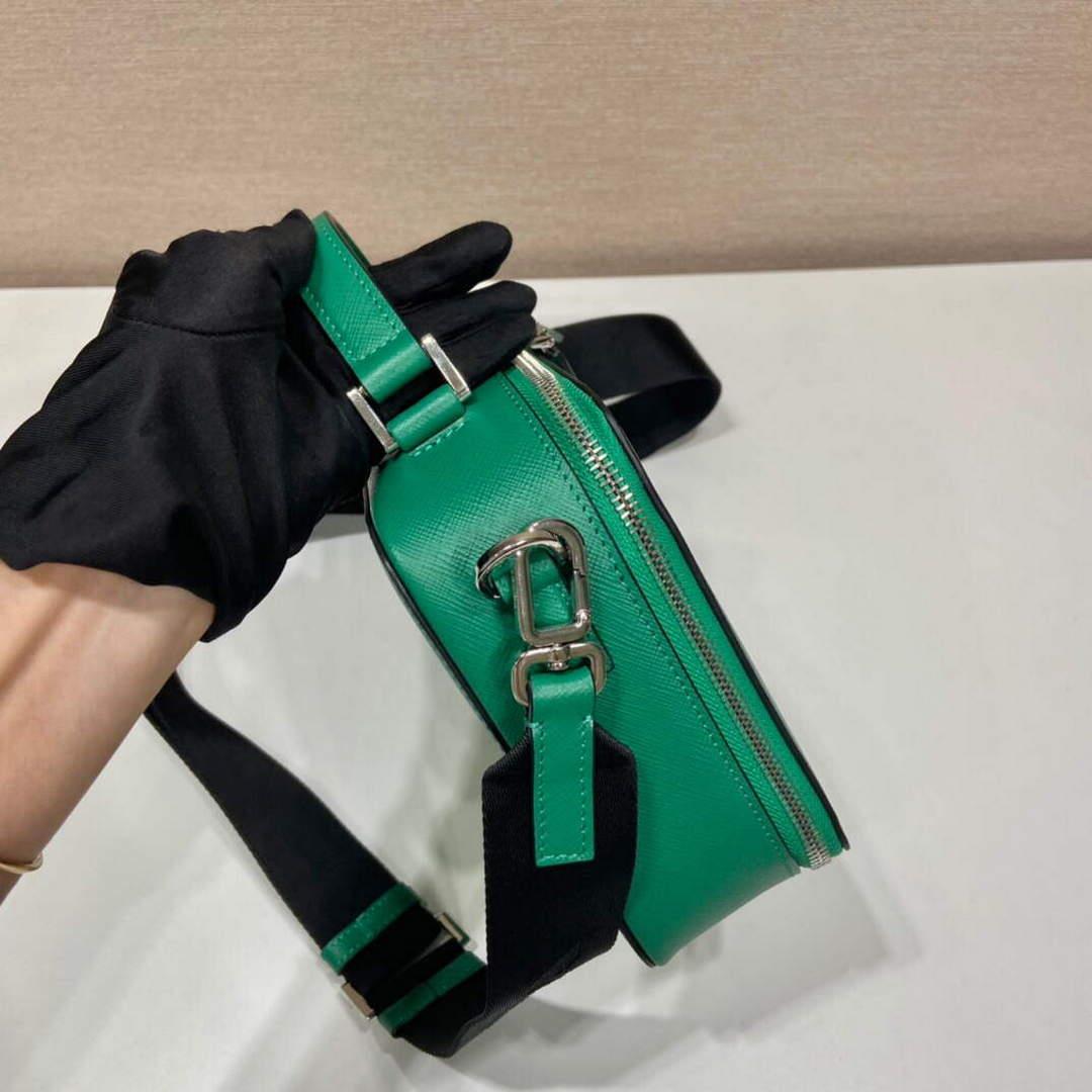 Prada 2VH069 Brique Saffiano leather bag Mango green