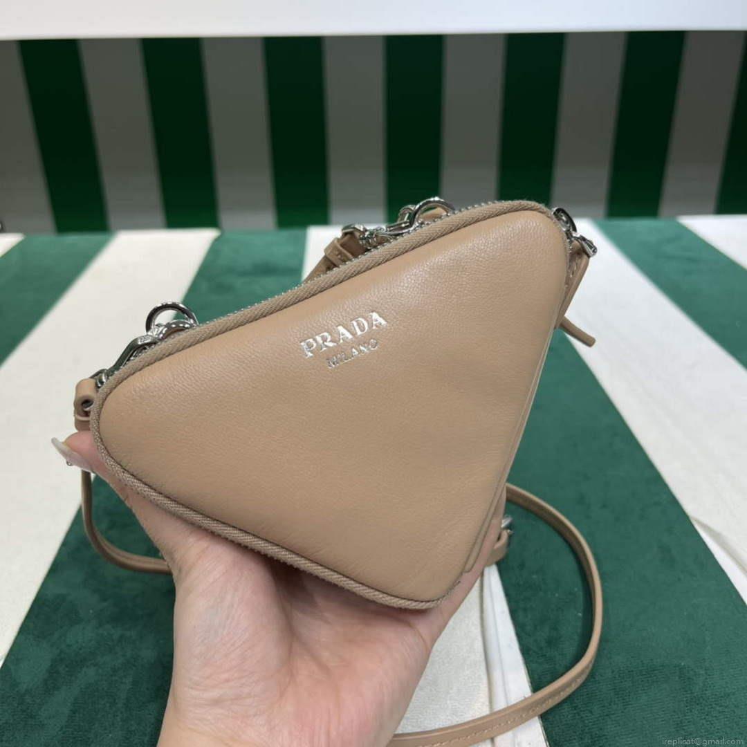 Prada 1NR015 Saffiano leather mini pouch powder pink