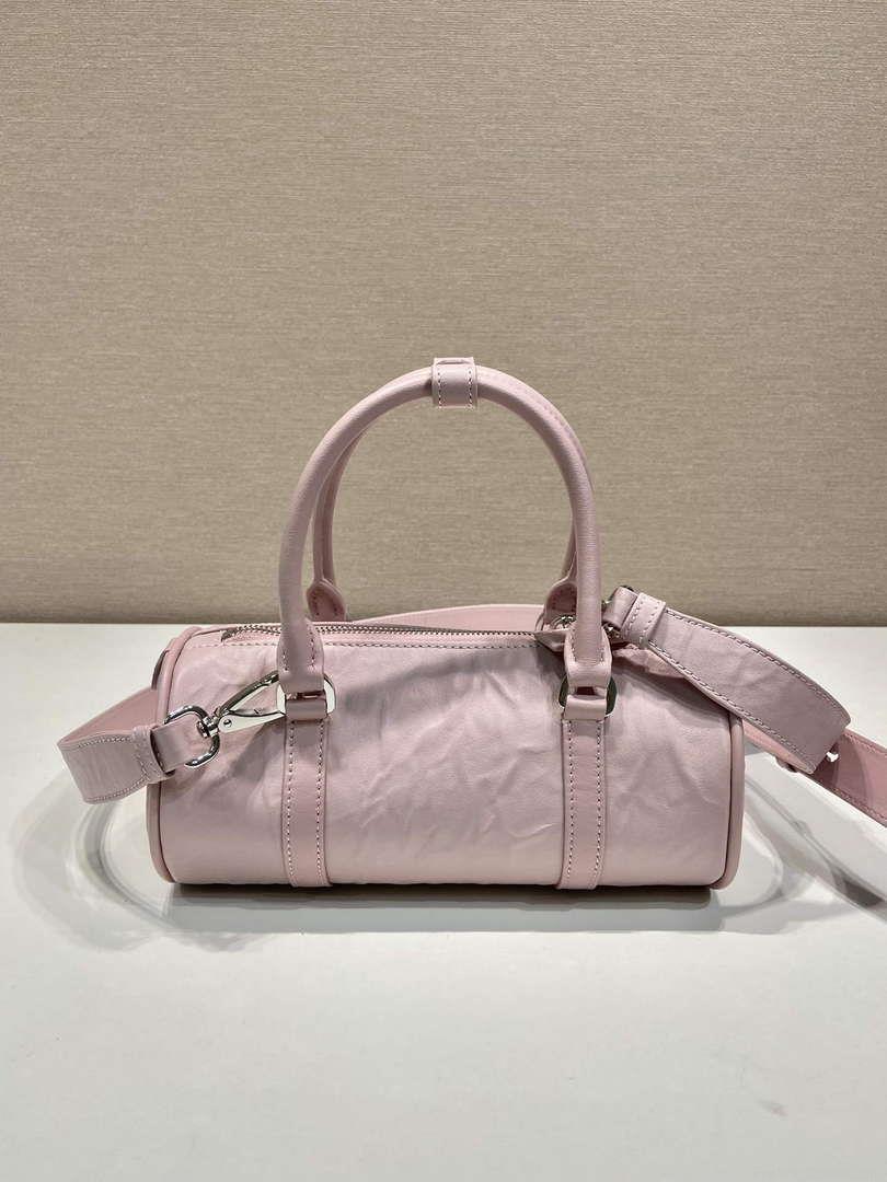 Prada 1BA389 Antique Nappa Leather Handbag Pink