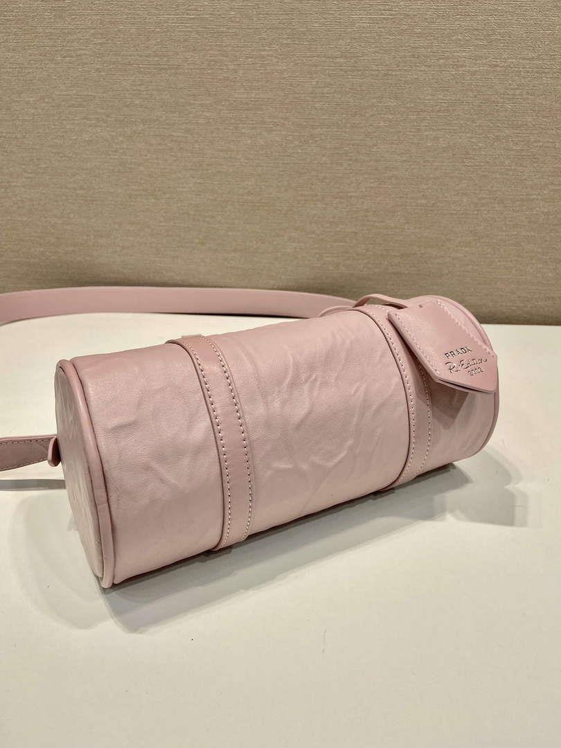 Prada 1BA389 Antique Nappa Leather Handbag Pink