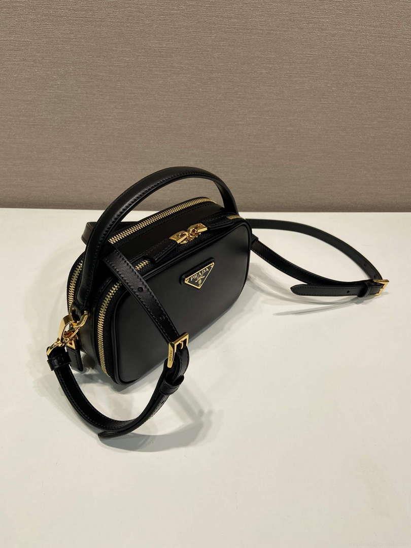 Prada 1BH203 Prada Odette Leather Mini-Bag Black