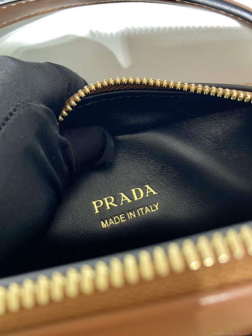 Prada 1BH203 Prada Odette Leather Mini-Bag Brown