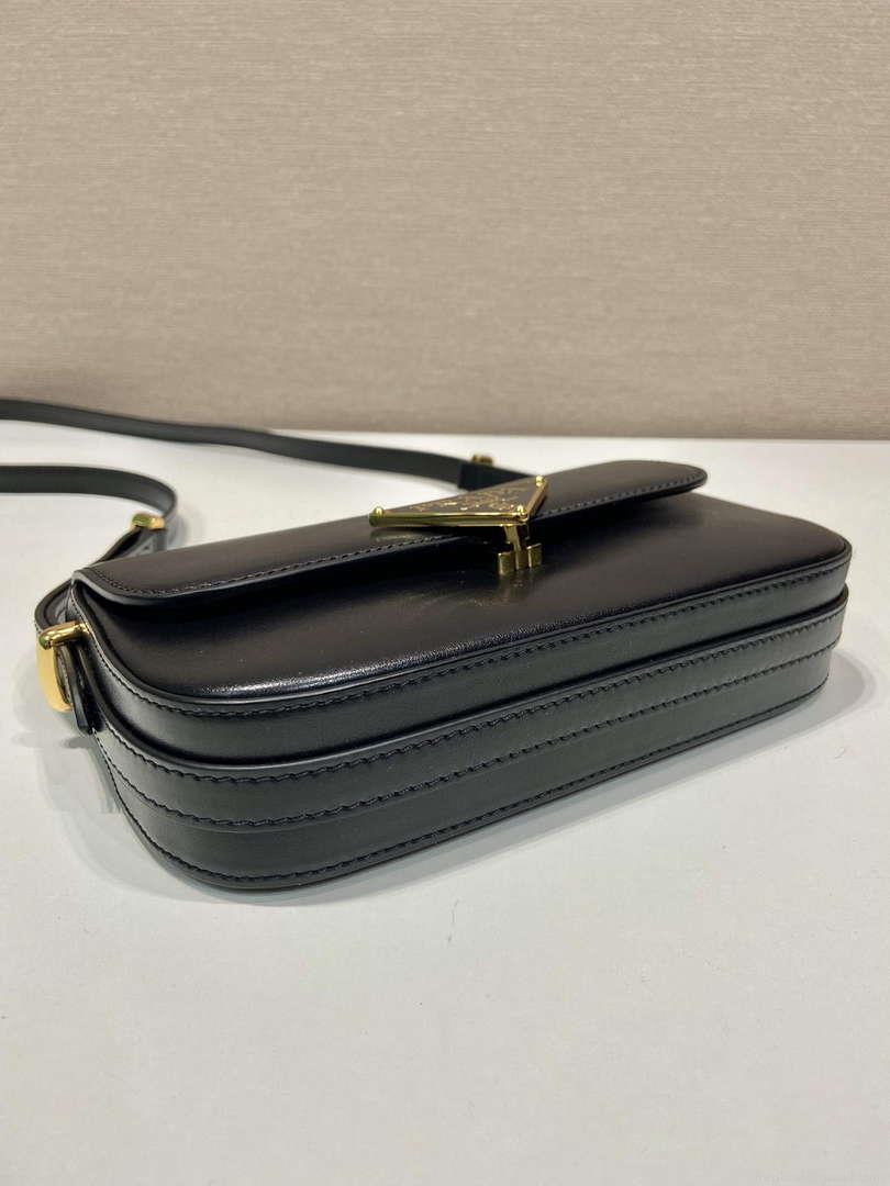 Prada 1BD339 Leather Shoulder Bag Black