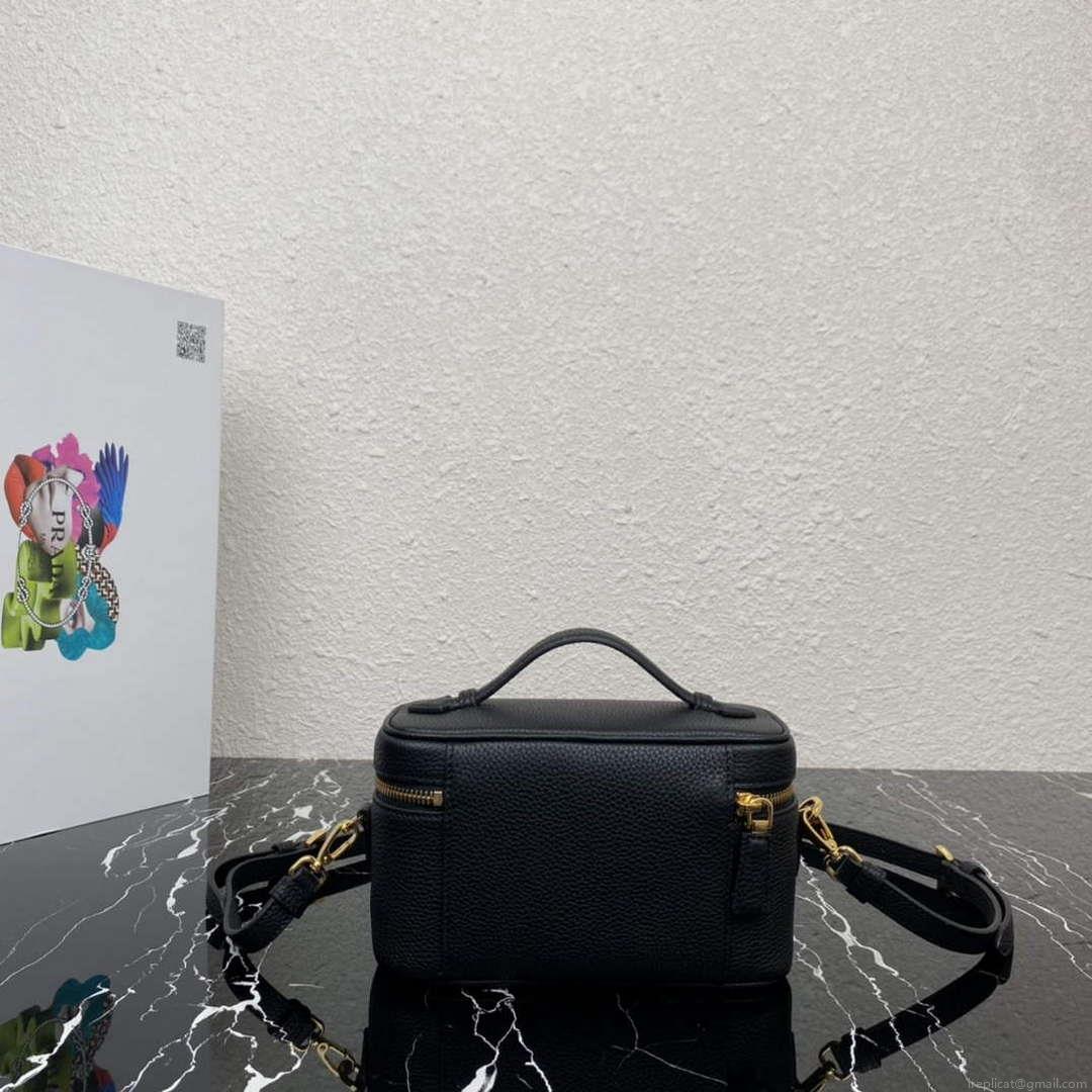 Prada 1BH202 Leather Mini Bag Black