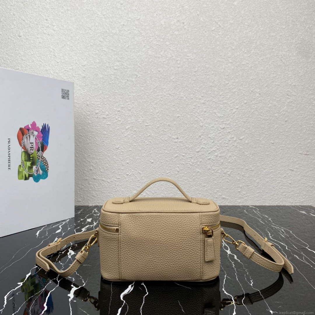 Prada 1BH202 Leather Mini Bag Tan
