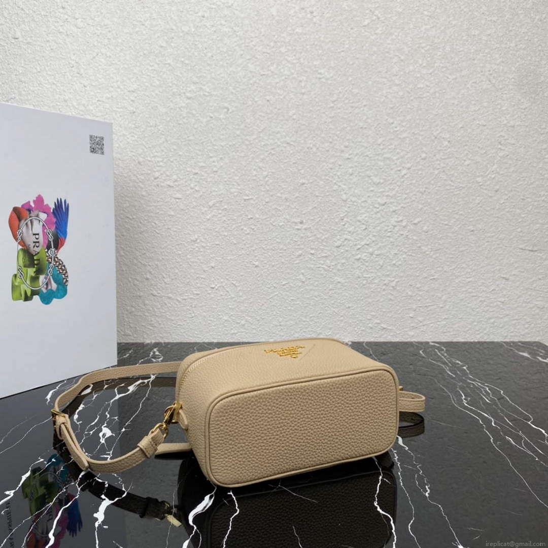 Prada 1BH202 Leather Mini Bag Tan