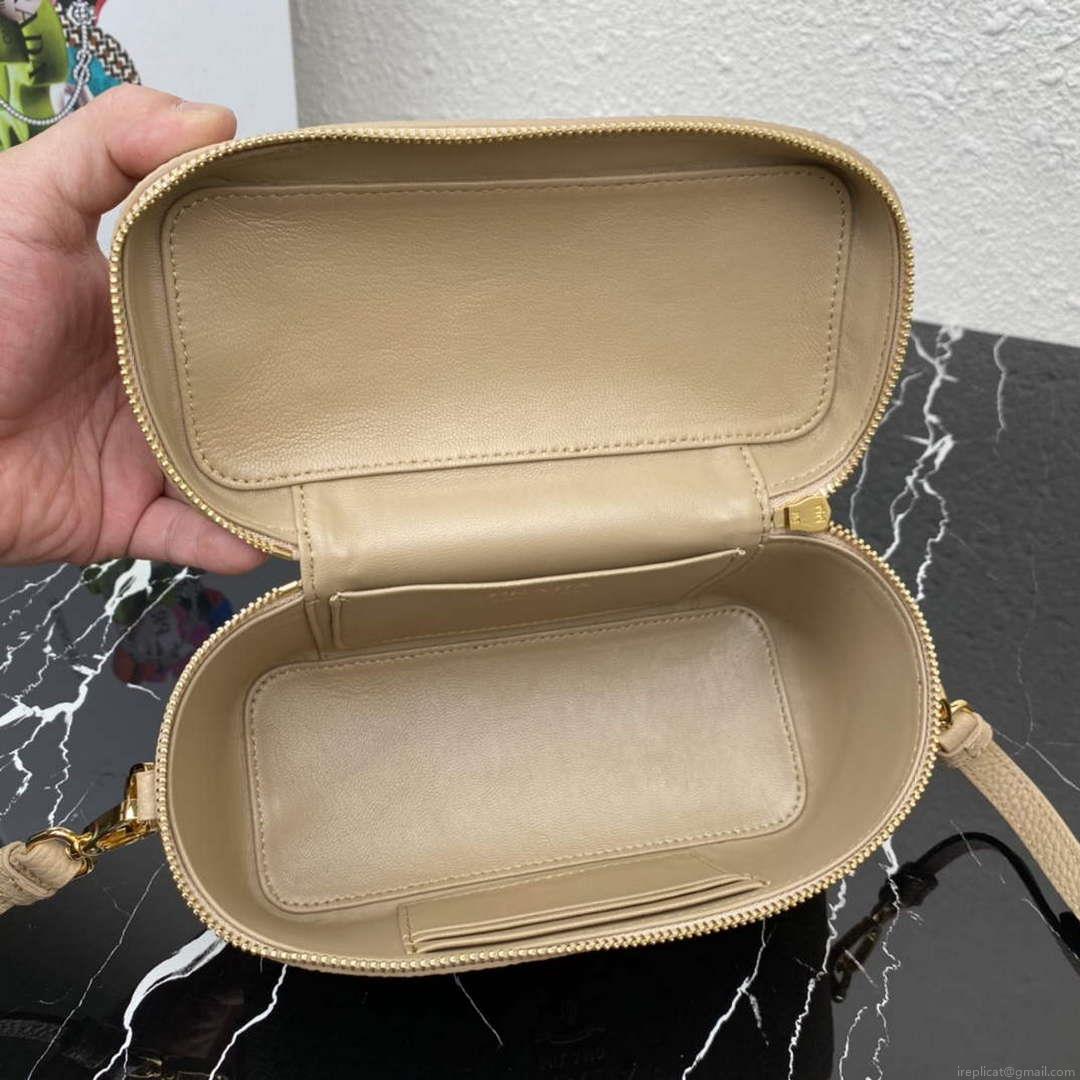 Prada 1BH202 Leather Mini Bag Tan