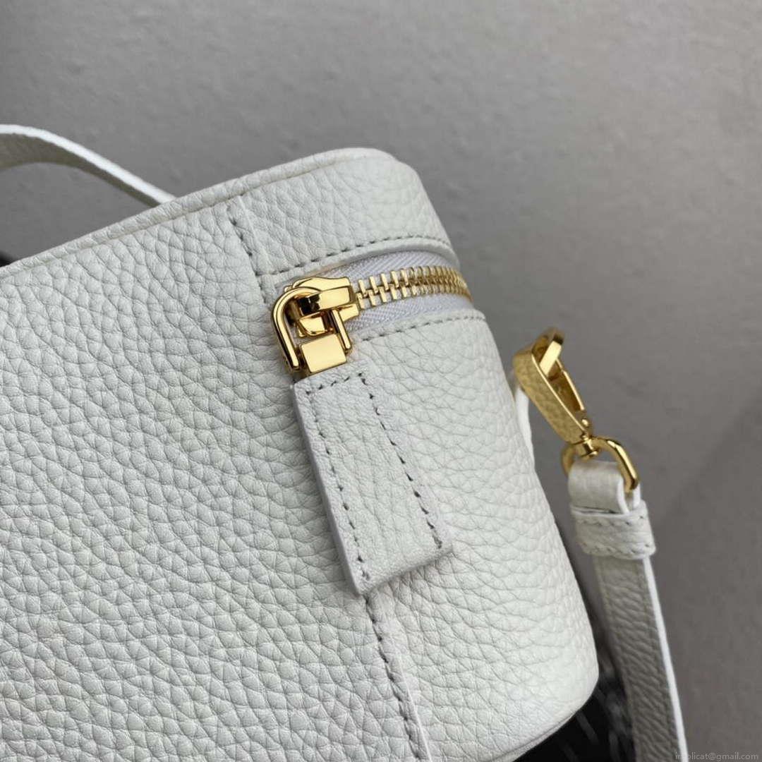 Prada 1BH202 Leather Mini Bag White