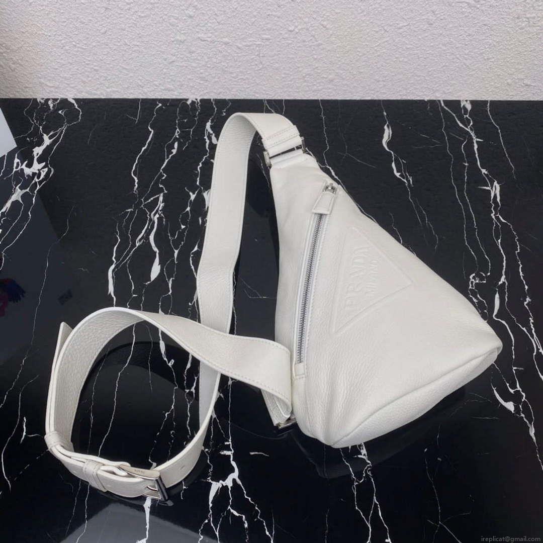 Prada 2VZ098 Prada Cross Leather Bag White