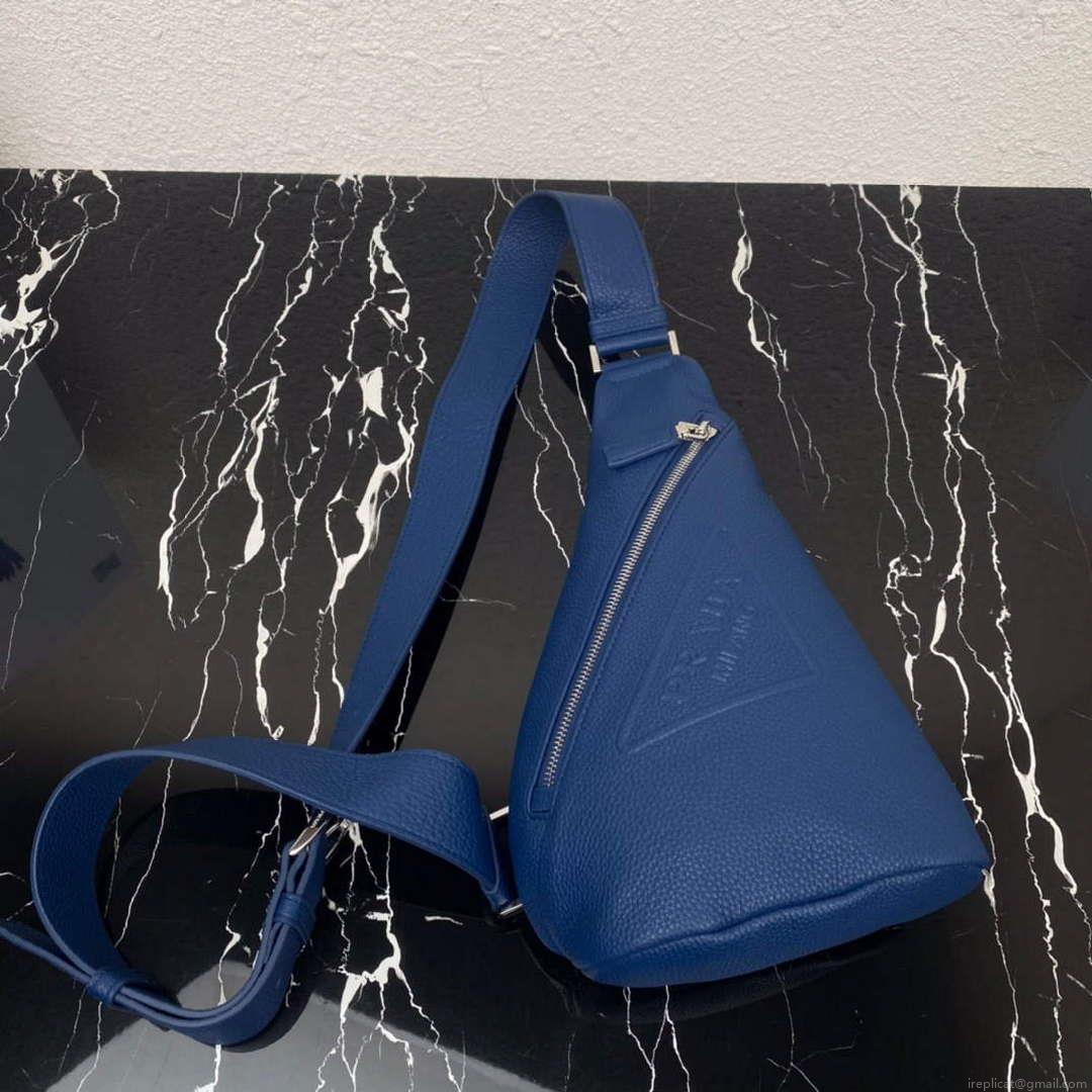 Prada 2VZ098 Prada Cross Leather Bag Blue
