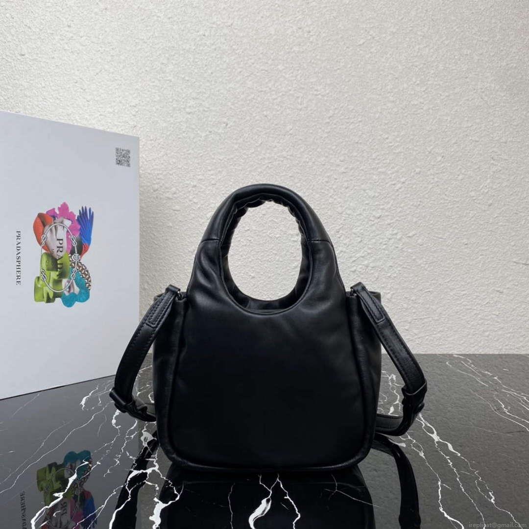 Prada 1BA359 Small Padded Prada Soft Nappa Leather Bag Black
