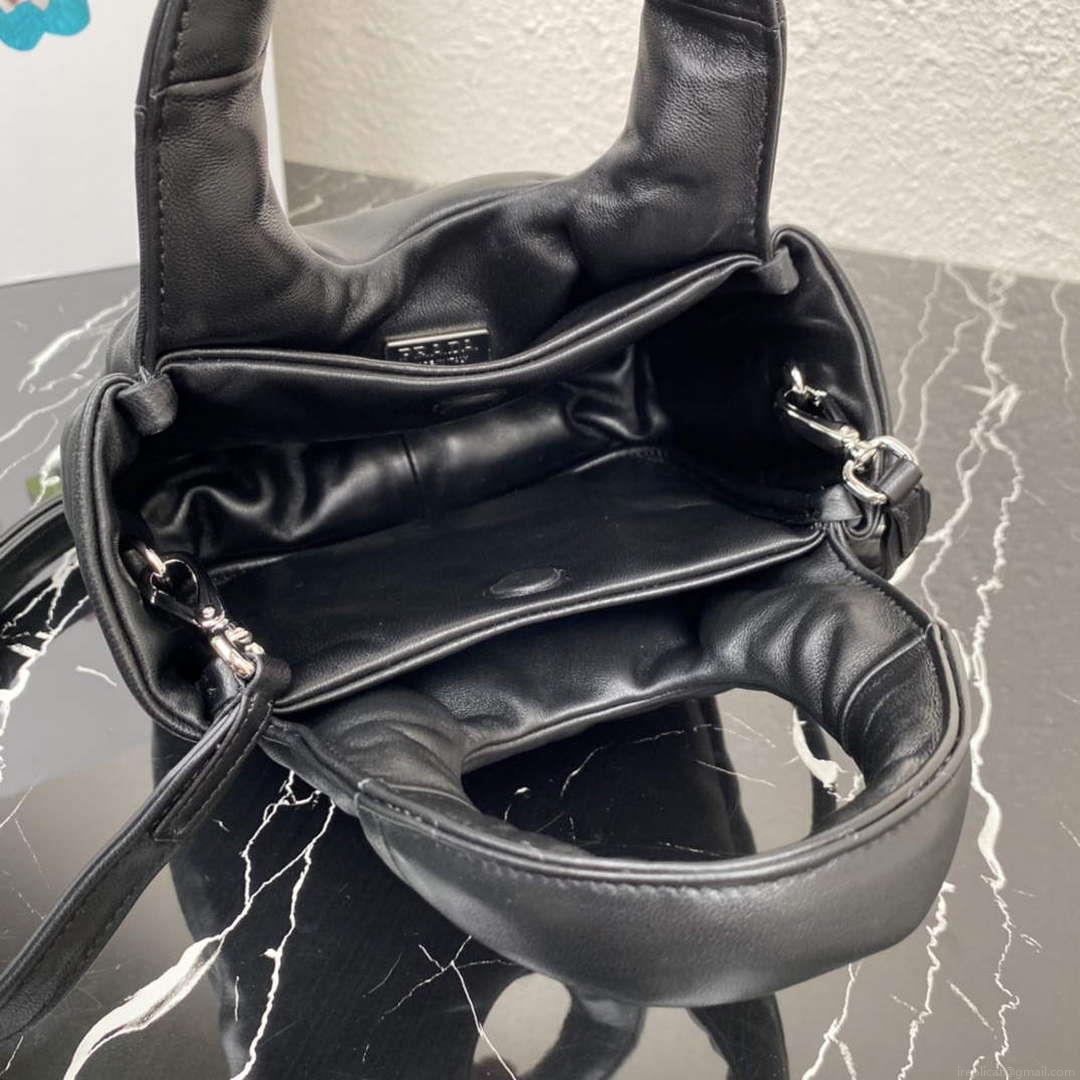 Prada 1BA359 Small Padded Prada Soft Nappa Leather Bag Black