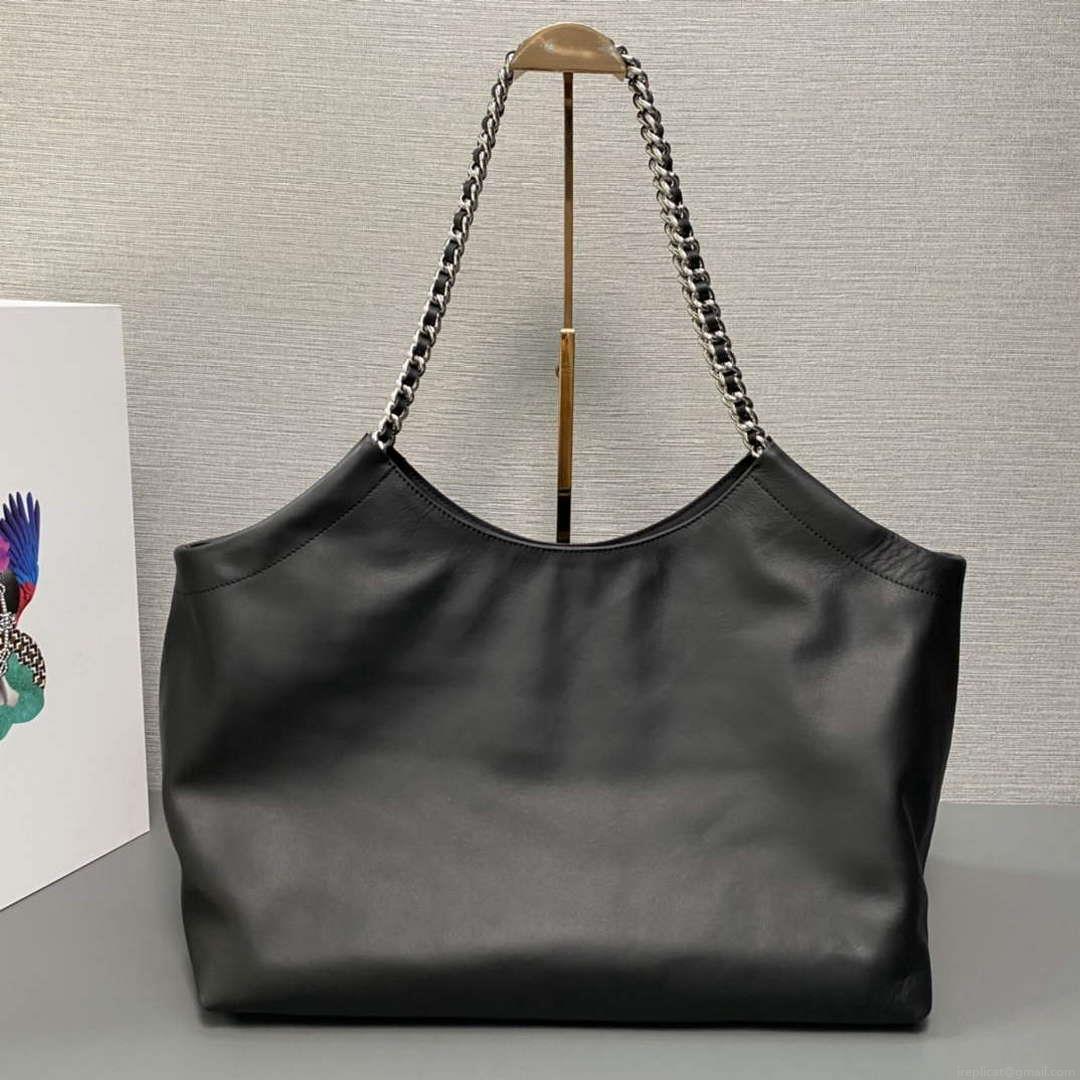 Prada 1BA638 Book Tote Bag Black