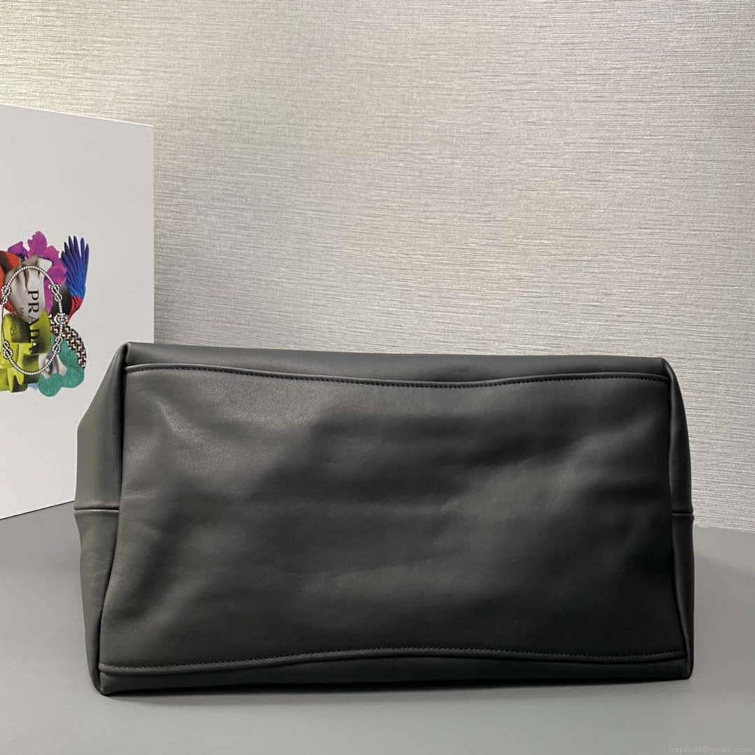 Prada 1BA638 Book Tote Bag Black