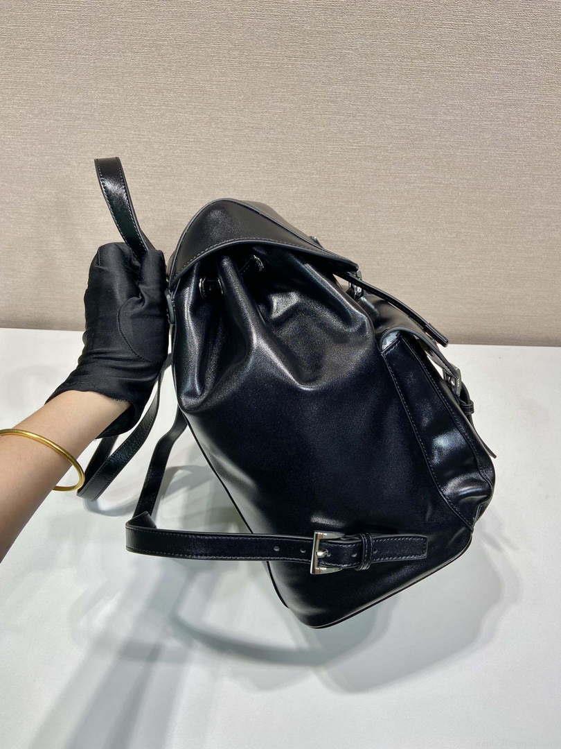 Prada 1BZ811 Leather Backpack Bag in Black
