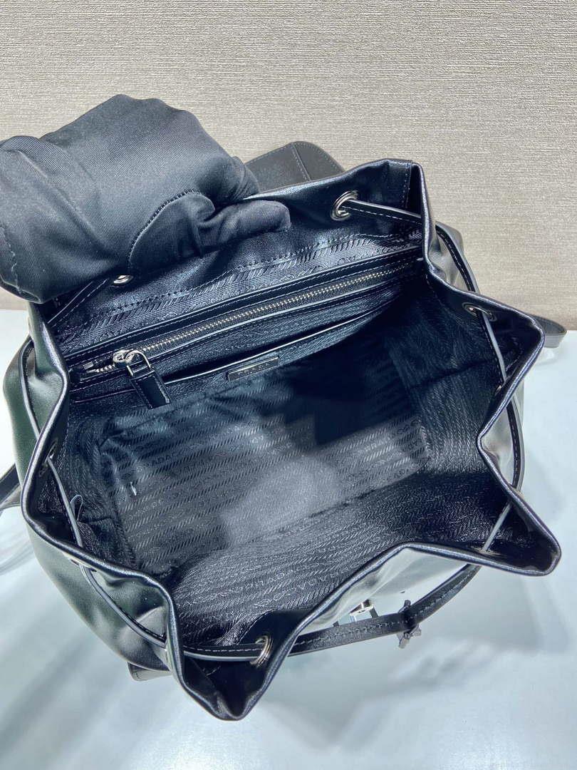 Prada 1BZ811 Leather Backpack Bag in Black