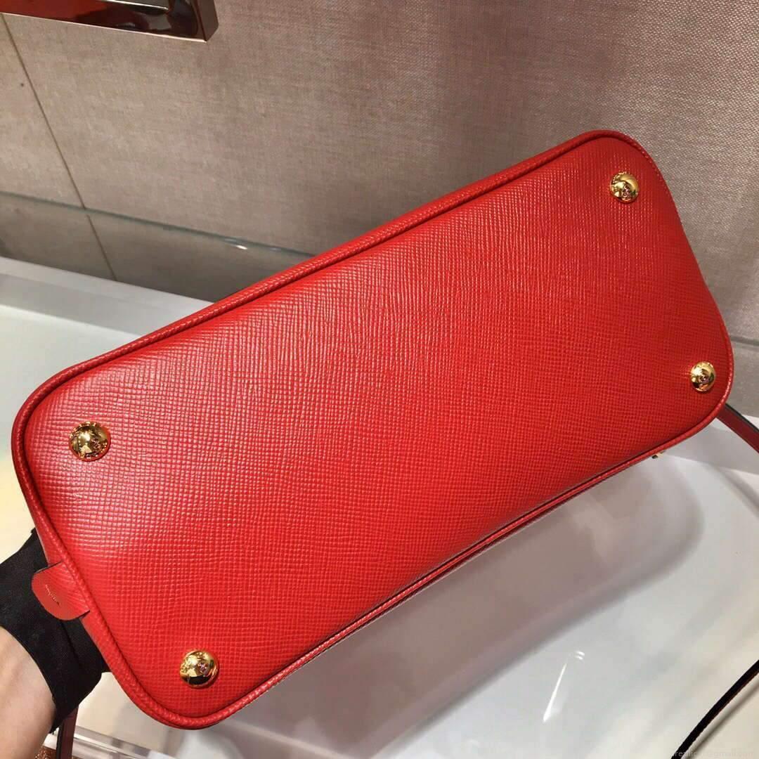 Prada 1BA282 Medium Saffiano Leather Prada Matinee Bag Red