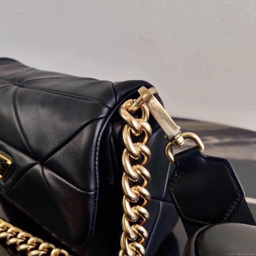 Prada 1BD292 Prada System nappa leather patchwork Bag Black