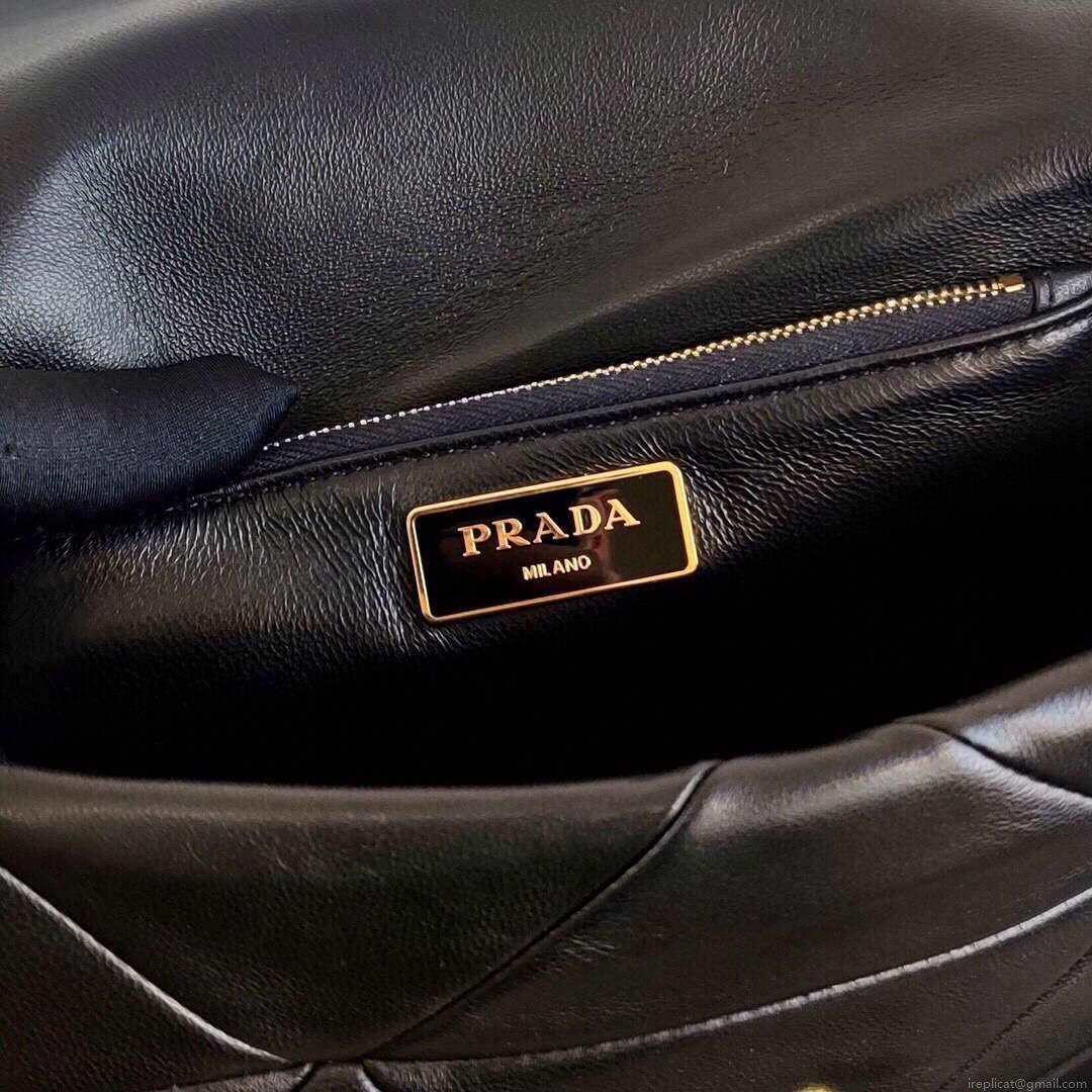 Prada 1BD292 Prada System nappa leather patchwork Bag Black