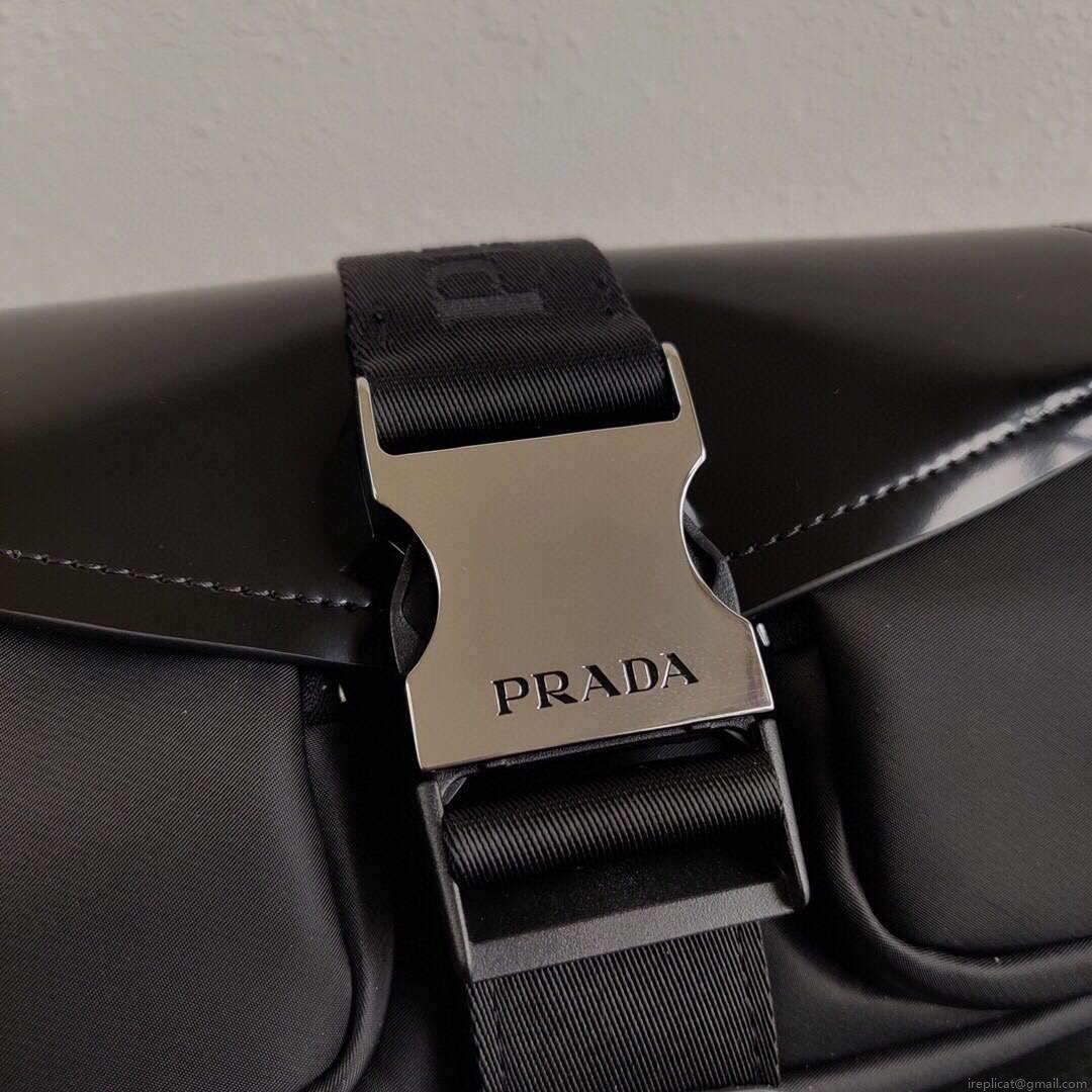 Prada 1BD295 Prada Pocket Nappa Leather Bag Black