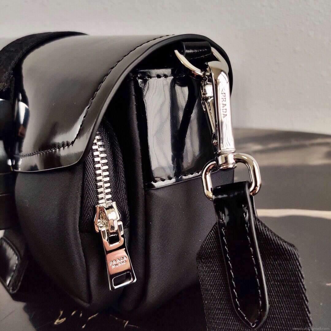 Prada 1BD295 Prada Pocket Nappa Leather Bag Black
