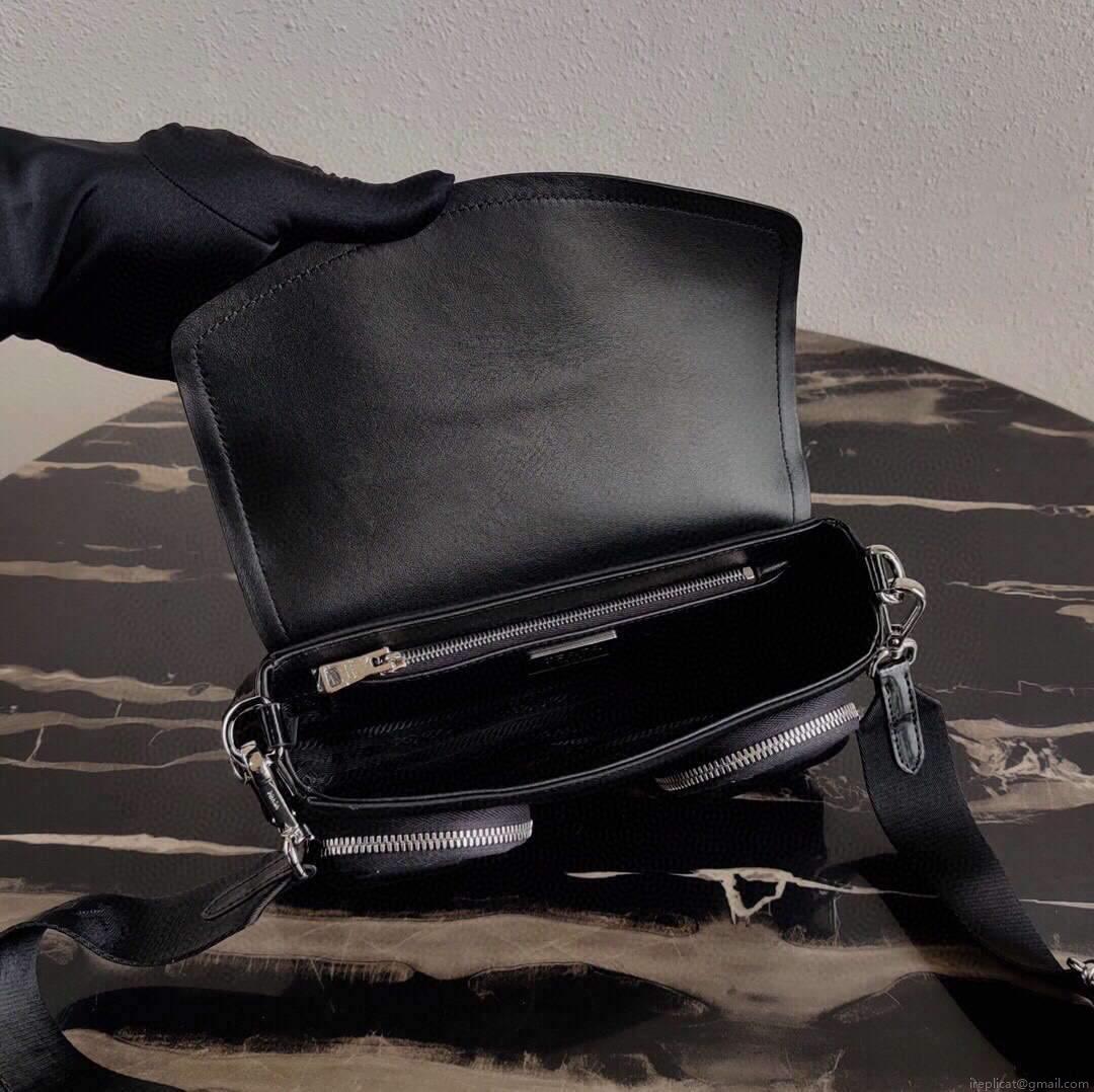 Prada 1BD295 Prada Pocket Nappa Leather Bag Black