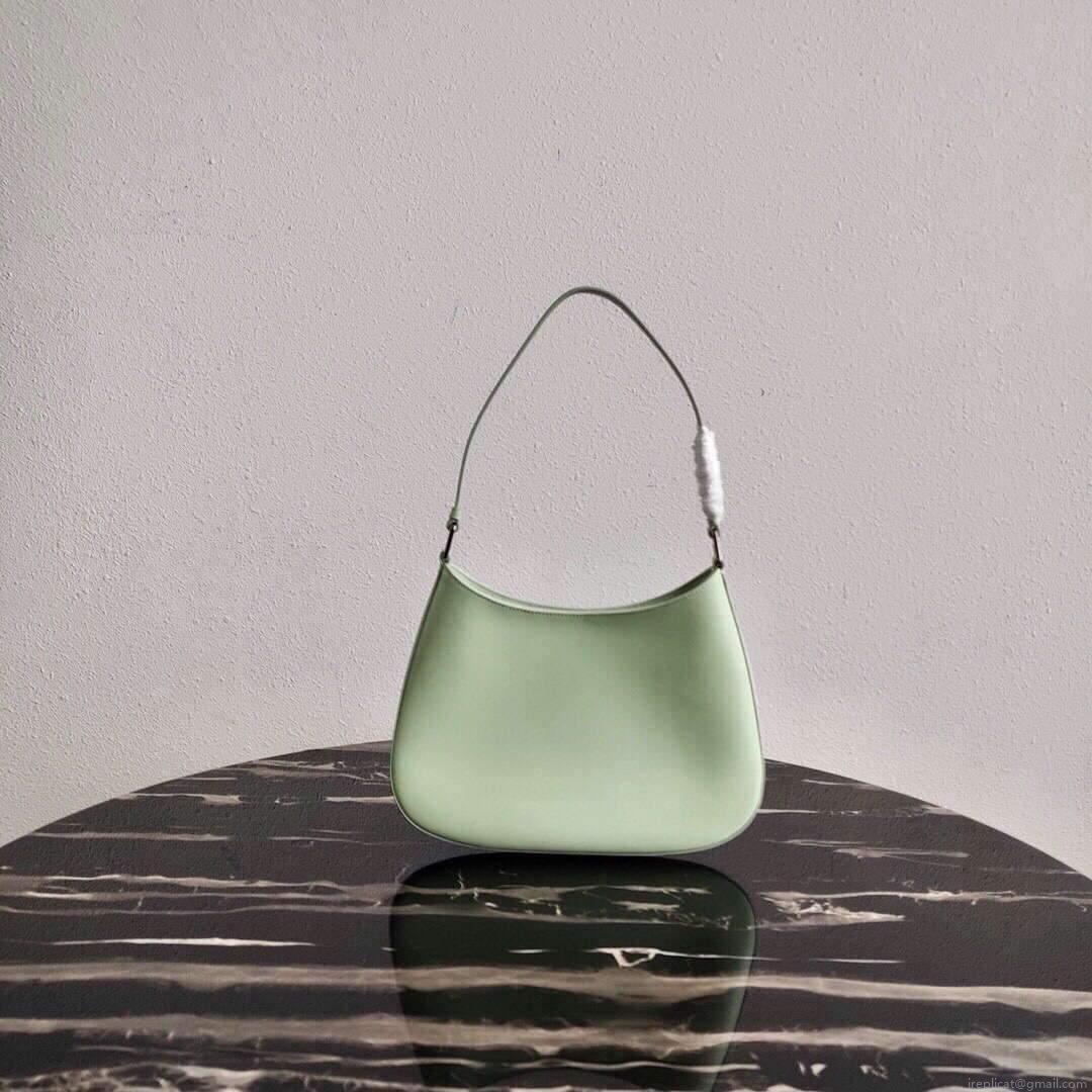 Prada 1BC499 Prada Cleo Brushed Leather Shoulder Bag in Green