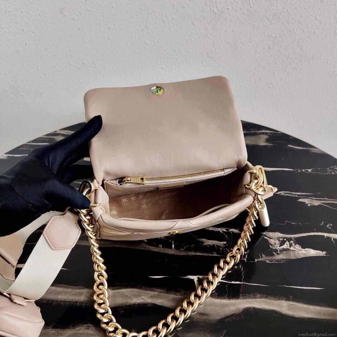 Prada 1BD292 Prada System nappa leather patchwork Bag Apricot
